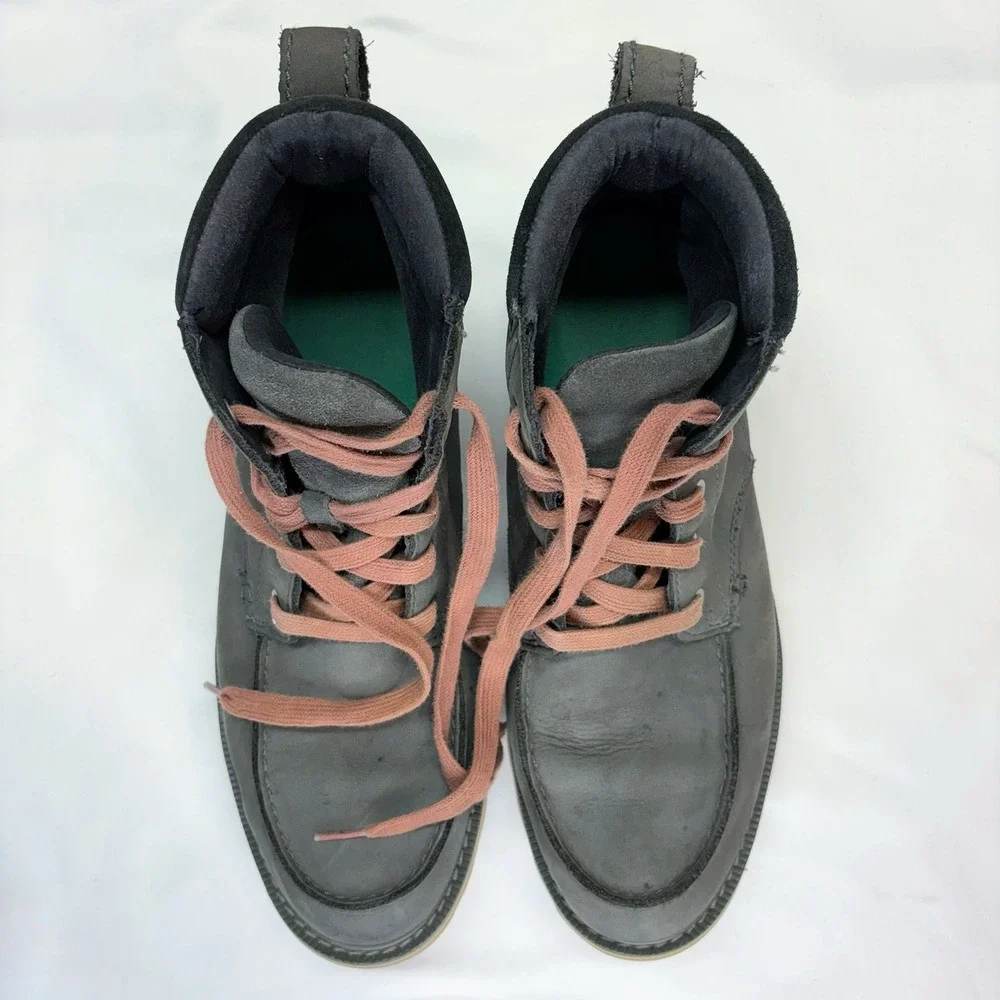 Sorel Madson Moc Toe Boots Mens 10 Quarry Gray Waterproof Leather NM2788-028